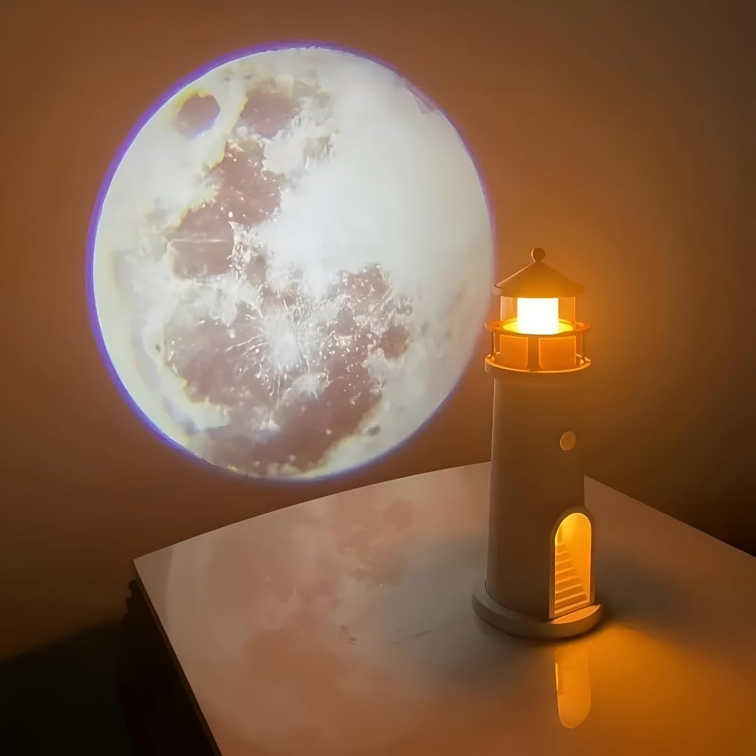 Lighthouse Moon Lamp Projector