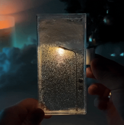 DIY Snowfall❄️Lamp with Street Light Snow lamp