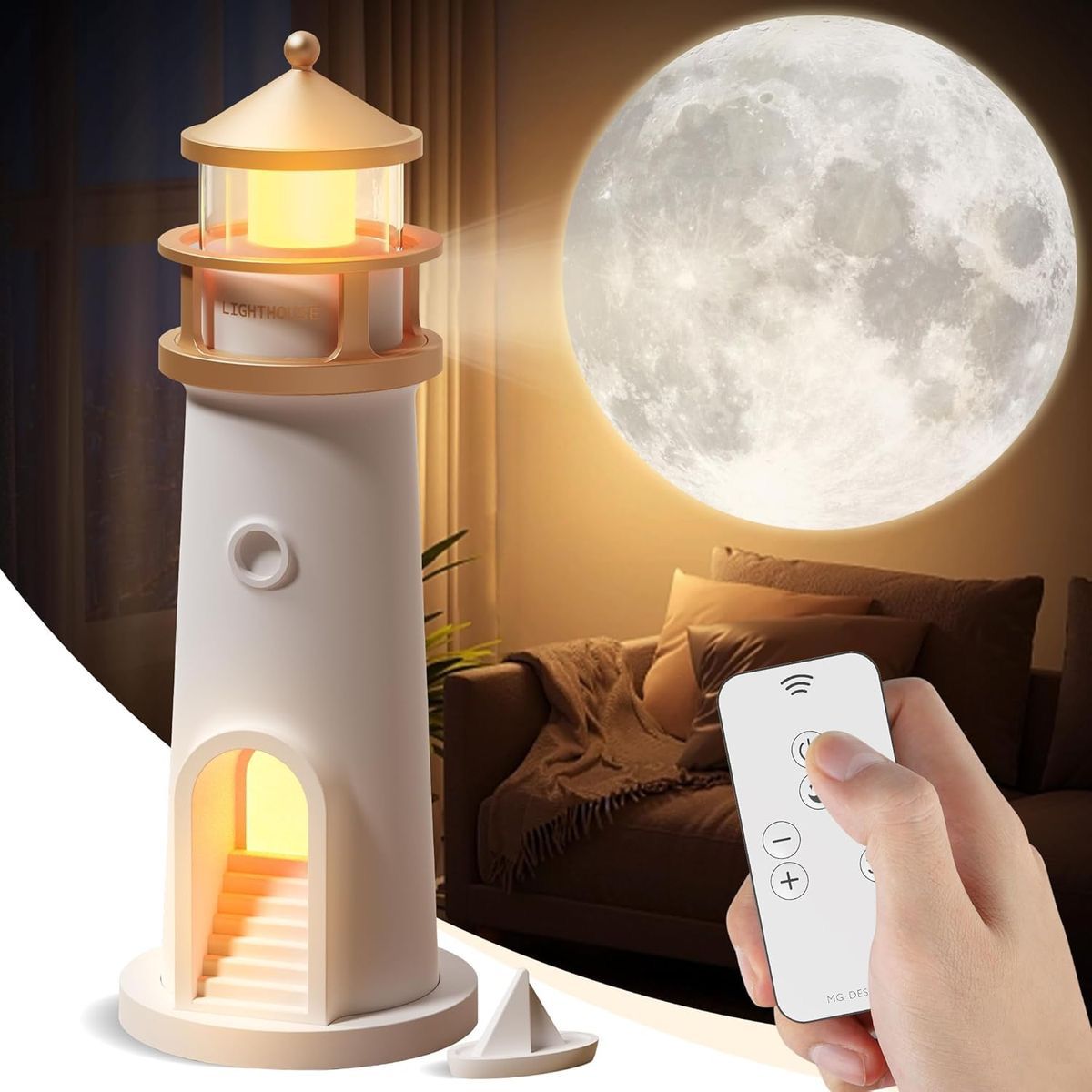 Lighthouse Moon Lamp Projector