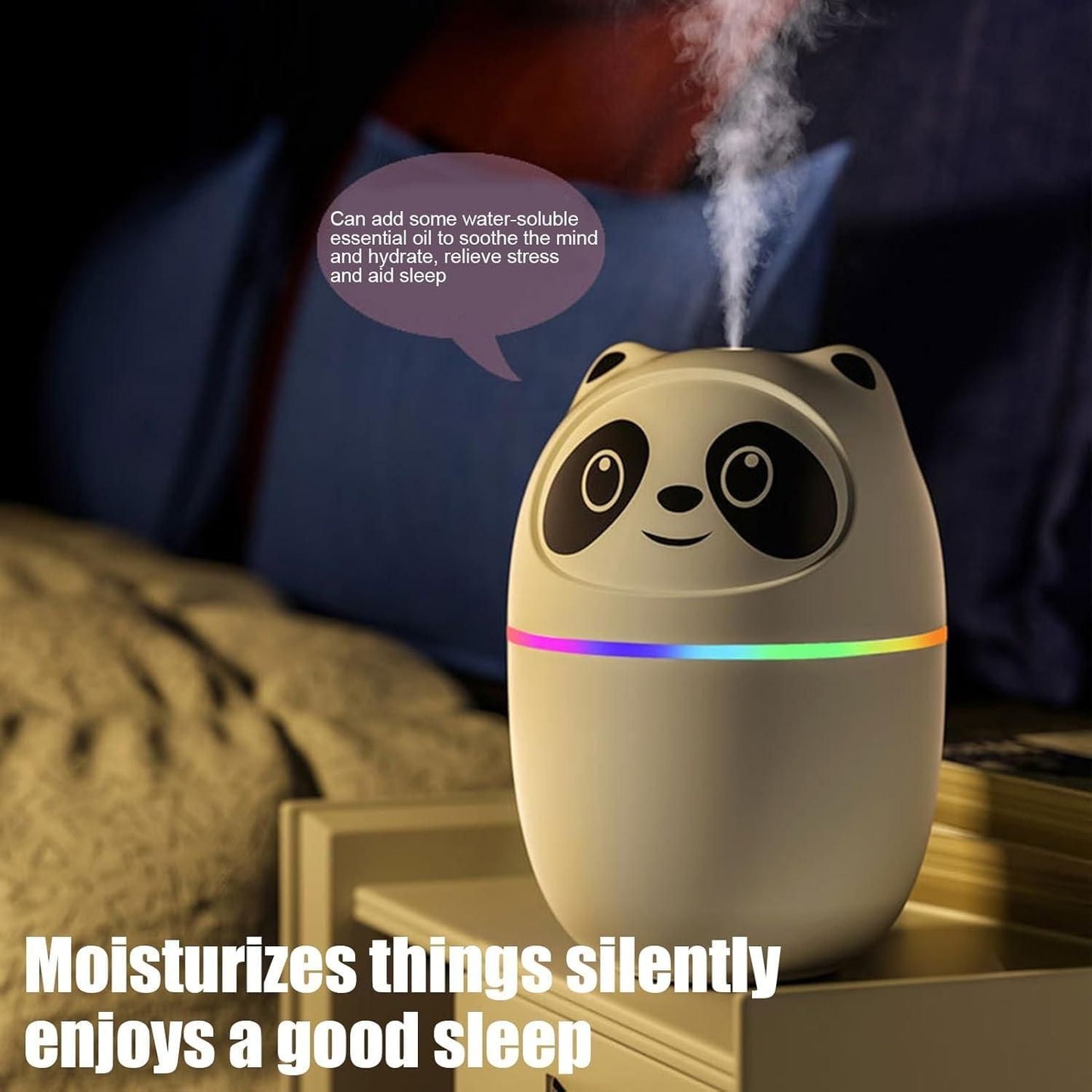 Mini Panda Cool Mist & Humidifier for Room Moisture