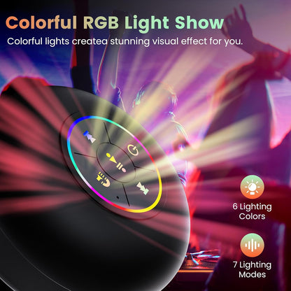 RGB Bluetooth Shower Speaker – Waterproof with LED Light
