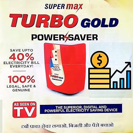 Turbo Gold Power Saver – Save Up to 40% on Electricity | Save Electricity, Save Money (Pack of 1)