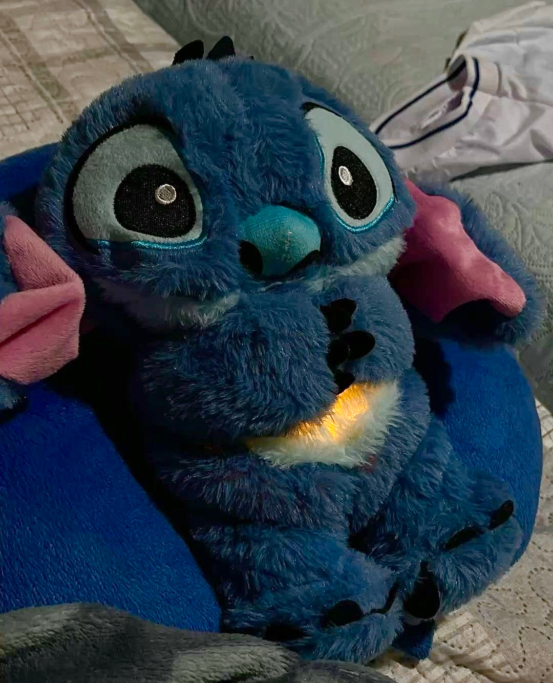 Breathing Stitch Teddy with Light & Heartbeat