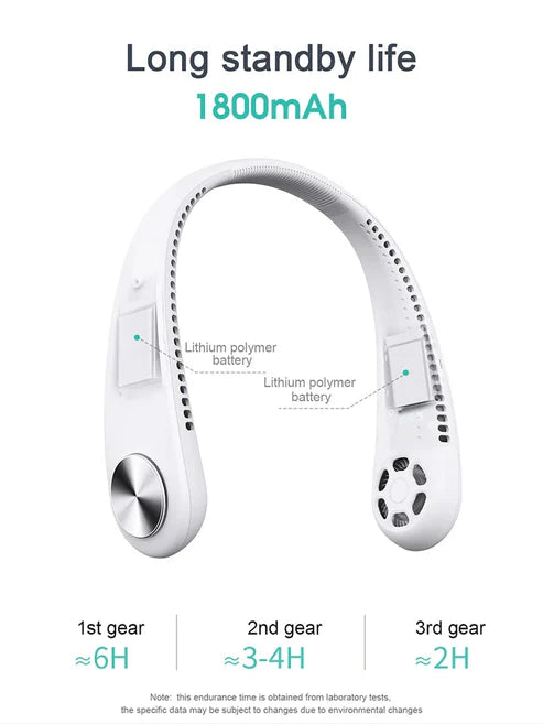 Portable Pocket Rechargeable Neck Fan