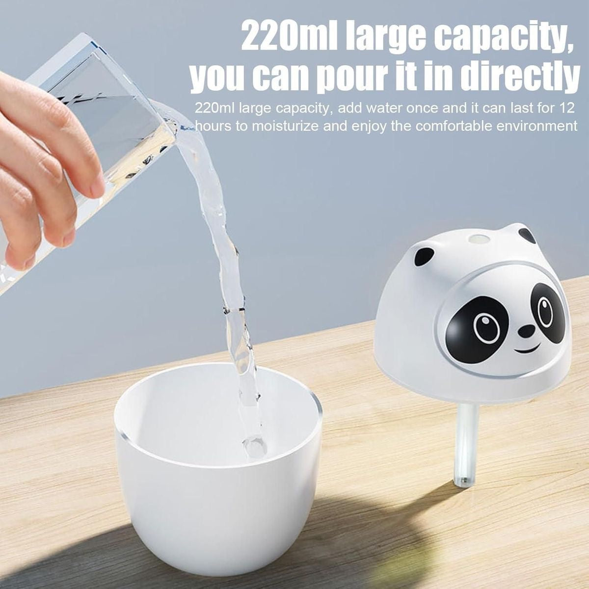 Mini Panda Cool Mist & Humidifier for Room Moisture