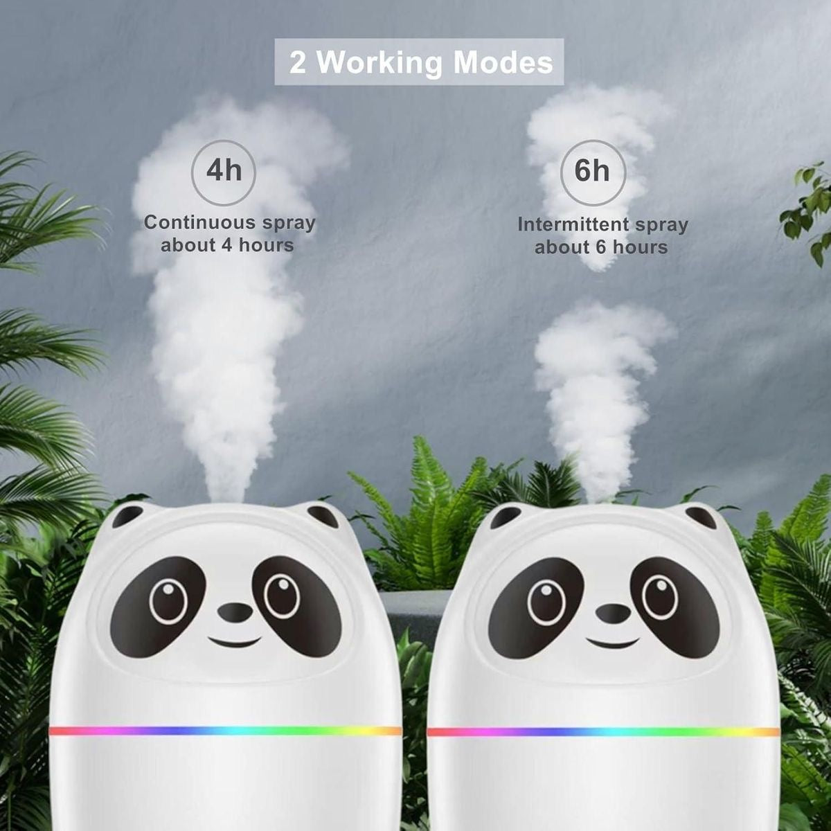 Mini Panda Cool Mist & Humidifier for Room Moisture
