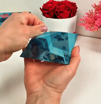 Tulip LED Flower Cube Mirror Decorative Lamp